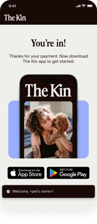 Step 5: confirmation, you're in